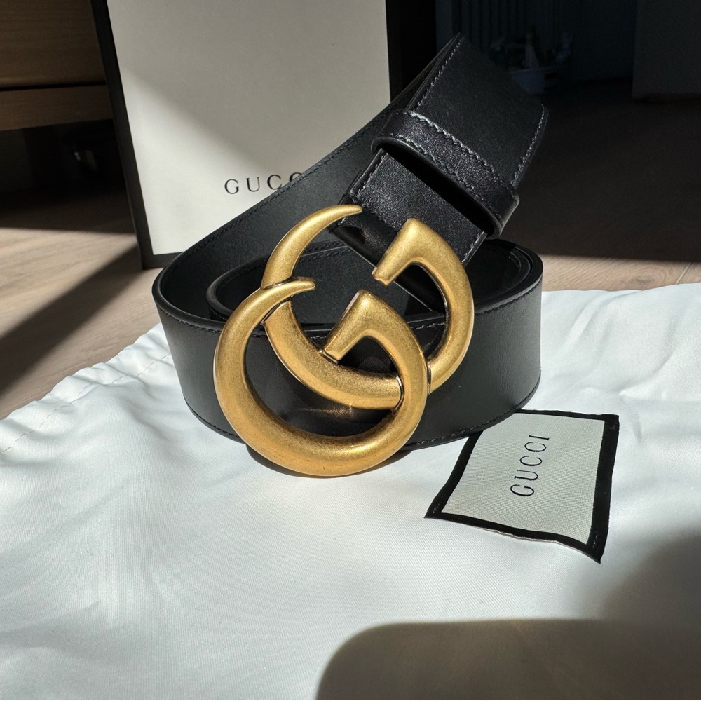 Gucci 400593 Marmont GG Leather Belt Size 90-36 NEW